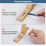 AGPTEK 48 PCS Sketch Drawing Tools, 20 Blending Stumps Set and 2 Sandpaper Pencil Sharpeners, Pencil Extension, Erasers,20 sponge replacement heads & 1 Felt Bag for Student Sketch Drawing Accessories