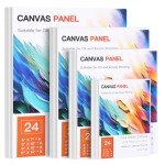 FIXWAL Canvas Boards for Painting 24pcs, with 8x10, 9x12, 11x14, 5x7 Canvases for Painting Art Paint Canvas Panels Gesso Primed Acid-Free Blank Canvas Boards Acrylics Oil Watercolor Paints
