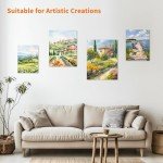 FIXWAL Canvas Boards for Painting 24pcs, with 8x10, 9x12, 11x14, 5x7 Canvases for Painting Art Paint Canvas Panels Gesso Primed Acid-Free Blank Canvas Boards Acrylics Oil Watercolor Paints