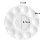 Akebrog Paint Pallet for Art Class, Craft DIY, Plastic Paint Palette with 10 Wells for Kids, 2 Pack