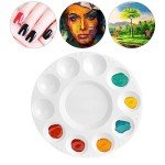 Akebrog Paint Pallet for Art Class, Craft DIY, Plastic Paint Palette with 10 Wells for Kids, 2 Pack