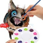 Akebrog Paint Pallet for Art Class, Craft DIY, Plastic Paint Palette with 10 Wells for Kids, 2 Pack