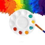 Akebrog Paint Pallet for Art Class, Craft DIY, Plastic Paint Palette with 10 Wells for Kids, 2 Pack