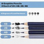 ArtSkills Sketch Pencils for Drawing, Graphite Art Pencil Set for Sketching & Shading, 8pc
