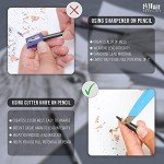 Galart Supplies Charcoal Drawing Set with Organizer Tray – 12 Pieces Soft, Medium, Hard and White Charcoal Pencils for Drawing, Shading and Sketching for Artists and Beginners