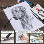 Galart Supplies Charcoal Drawing Set with Organizer Tray – 12 Pieces Soft, Medium, Hard and White Charcoal Pencils for Drawing, Shading and Sketching for Artists and Beginners