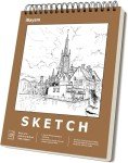 iBayam Sketch Book 9" x 12", Spiral Bound Sketchbook for Kids Teens Adults Artists Beginners, School Supplies Art Supplies,100 Sheets (68lb/100gsm) Premium Drawing Pad for Sketching Writing Painting