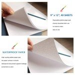 EBIVEN Palette Paper Paint Pad - 9"x12" Disposable Paint Palette Paper, 40 Sheets (48lb/68gsm) Paint Mixing Paper for Oil, Acrylic, Watercolor, Art Supplies for Beginners & Adults