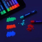 Artecho 72PCS Neon Oil Pastels Set of 12 Colors 6 Packs, Soft Oil Pastels for Art Painting, Drawing, Blending, Art Supplies for Artists, Beginners, Students, Teacher (10 x 70 mm)