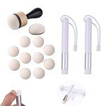 BAOFALI 15PCS Mini Ink Paints Mixing Blending Tool Smooth Blending Ink PaintingSmall Brushes Sponge Hand Blending Tools for DIY Scrapbooking Paper Cards Making Making Embossing Painting Rendering