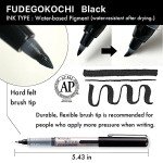 Kuretake Zig FUDEGOKOCHI Brush Pen, 3 variety set, Markers, for Inktober, Manga, Drawing, Calligraphy, Professional, Artist, Made in Japan