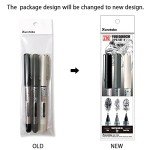 Kuretake Zig FUDEGOKOCHI Brush Pen, 3 variety set, Markers, for Inktober, Manga, Drawing, Calligraphy, Professional, Artist, Made in Japan