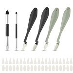 46pcs Sketch Drawing Tools, Double Headed Artist Blending Sponge Pen with Sponge Head Sketch Scrapers Blending Sponge Pens for Art Blending Stumps for School Students Beginners Gift