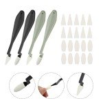 46pcs Sketch Drawing Tools, Double Headed Artist Blending Sponge Pen with Sponge Head Sketch Scrapers Blending Sponge Pens for Art Blending Stumps for School Students Beginners Gift