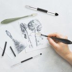 46pcs Sketch Drawing Tools, Double Headed Artist Blending Sponge Pen with Sponge Head Sketch Scrapers Blending Sponge Pens for Art Blending Stumps for School Students Beginners Gift