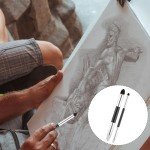 46pcs Sketch Drawing Tools, Double Headed Artist Blending Sponge Pen with Sponge Head Sketch Scrapers Blending Sponge Pens for Art Blending Stumps for School Students Beginners Gift