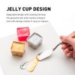 HIMI Gouache Paint Set, 56 Colors x 30g Unique Jelly Cup Design in a Carrying Case Perfect for Artists, Gouache Opaque Art Supplies for Professionals, and More