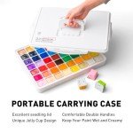 HIMI Gouache Paint Set, 56 Colors x 30g Unique Jelly Cup Design in a Carrying Case Perfect for Artists, Gouache Opaque Art Supplies for Professionals, and More