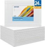 FIXSMITH Canvas Boards for Painting 4x6 Inch, Super Value 24 Pack Mini Canvases, White Blank Canvas Panels, 100% Cotton Primed, Painting Art Supplies