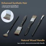 ARTIFY 25-Piece Professional Paint Brush Set – Expert Series Synthetic Nylon Brushes for Acrylic, Oil, Watercolor, Gouache – No Shedding, Canvas Roll Case & Palette Knife, Painter Gifts Art Supplies