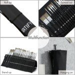 ARTIFY 25-Piece Professional Paint Brush Set – Expert Series Synthetic Nylon Brushes for Acrylic, Oil, Watercolor, Gouache – No Shedding, Canvas Roll Case & Palette Knife, Painter Gifts Art Supplies