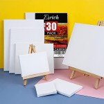 30 Pack Canvases for Painting with 4x4, 5x7, 8x10, 9x12, 11x14, 12x16, Painting Canvas for Oil & Acrylic Paint