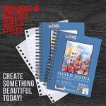 U.S. Art Supply 5.5"x8.5" Mixed Media Sketchbook, 2 Pack (60 Sheets), 98 lb (160 GSM) - Spiral-Bound Pad with Perforated Acid-Free Paper - Artist Sketch Book for Drawing, Painting, Watercolor