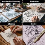 ARTEXAUS Micro Fineliner Drawing Art Pens, 12 Assorted Sizes, Waterproof Archival Ink, Art Supplies for Adults Sketching, Calligraphy, Technical Illustrators.