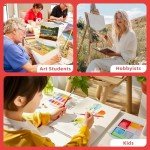 Simetufy Canvas Boards for Painting 8 x 10 inch, 24 Pack Painting Canvas Panels, 8oz Gesso Primed Acid-Free 100% Cotton for Acrylic, Oil Watercolor Paint