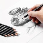 Drawing Pencils, 24pcs Sketching Pencils Set with Graphite Pencils 12B 10B 8B 7B 6B 5B 4B 3B 2B B HB 2H 4H 6H and Charcoal Pencils for Drawing, Gift for Beginners or Artists