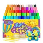 FlyFlag Air Dry Clay - 70 Colors, Soft & Ultra Light, Modeling Clay for Kids with Tools and Tutorials