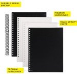8.5x11inches Hardbound Sketch Book, Spiral Bound Sketch Pad, 80-Sheets 90gsm Inner Paper, Acid Free Drawing Art Paper, Prefect Works with Kids and Adults
