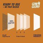 GENE4GLORY Canvases for Painting Super Value 8 x 10 inch-40 Pack, Artist Blank Canvas Boards- Oil & Acrylic Painting Canvas Panels