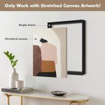 FOLKOR Floating Frame for 16x20 Canvas Painting, DIY Metal Canvas Frame with 1.5 Inch Deep for Oil Paintings Art Prints Artwork, Floater Frame for Landscape Portrait Living Room Wall Decor (Black)
