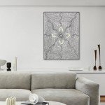 FOLKOR Floating Frame for 16x20 Canvas Painting, DIY Metal Canvas Frame with 1.5 Inch Deep for Oil Paintings Art Prints Artwork, Floater Frame for Landscape Portrait Living Room Wall Decor (Black)