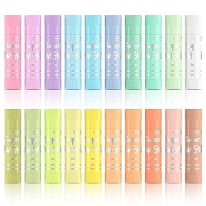 Shuttle Art Tempera Paint Sticks, 20 Pastel Colors, Solid Tempera Paint for Kids, Super Quick Drying, Works Great on Paper Wood Glass Ceramic Canvas