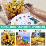 54 Pieces Watercolor Paint Set with Tabletop Easel Stand, Complete Starter Painting Art Supplies with Watercolor Paints, Canvases, Sketch Pads, Brushes and Palette for Adults Teens Kids Beginners