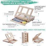 54 Pieces Watercolor Paint Set with Tabletop Easel Stand, Complete Starter Painting Art Supplies with Watercolor Paints, Canvases, Sketch Pads, Brushes and Palette for Adults Teens Kids Beginners