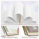 Crehatos 9" x 12" Sketch Book, Top Spiral Bound Sketch Pad, 100 Sheets 68lb/100gsm Drawing Paper, 1 Pack