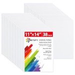 Simetufy 38 Pack Canvas Boards for Painting 11 x 14 inch, Blank Canvas Panels- Gesso Primed Acid-Free 100% Cotton for Acrylics Oil Watercolor Tempera Paints