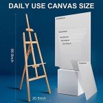 Stretched Canvases for Painting 24x36 Inch 4-Pack, 12.3 oz Triple Primed Acid-Free 100% Cotton Blank Canvas, Art Canvases for Oil Paint Acrylics Pouring & Wet Art Media, Pour Painting
