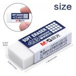 M&G 24 Pack Erasers Pencil Erasers, 4B White Rubber Eraser Rectangular Bulk for Kids School Students Office, Art Erasers for Drawing