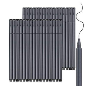 Taotree Journal Planner Pens, 24 Black Fine Point Pens, Ideal for Art, Crafts, Scrapbooks, School, Office, and More