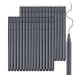 Taotree Journal Planner Pens, 24 Black Fine Point Pens, Ideal for Art, Crafts, Scrapbooks, School, Office, and More