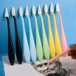 4pcs Paper Art Blending Blenders Stumps, Sketch Trimmer Erase Sponge Wiper, 2 Head Types, 40 Replacement Sponge Wipes, Sketch Drawing Tools Ideal for Highlighting, Shadowing, and Correcting Drawing