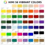 HIMI Gouache Paint Set, 56 Colors x 30ml/1oz, Contains Metallic and Fluorescent Colors, Jelly Cup Design, Non-Toxic, Guache Paint for Canvas and Watercolor Paper - Perfect for Beginners, Students