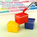 HIMI Gouache Paint Set, 56 Colors x 30ml/1oz, Contains Metallic and Fluorescent Colors, Jelly Cup Design, Non-Toxic, Guache Paint for Canvas and Watercolor Paper - Perfect for Beginners, Students