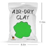 Cutedeer Green Air Dry Clay, 1.1lb Foam Modeling Clay, Soft Squishy Molding for Kids Adults, Arts & Crafts Project Slime Supplies(1.1lb - 1 Pack, Green)