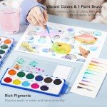 Shuttle Art 12 Colors Watercolor Paint Set Bulk, 60 Pack, Watercolor Paint Set with Paint Brushes for Kids and Adults, Washable Paint for Classroom, Parties, Kindergarten and Art Activities