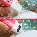 Mr. Pen Erasers - 6 Pack of Pencil Erasers With Cover and Roller for Kids - Fun, Cool School Erasers